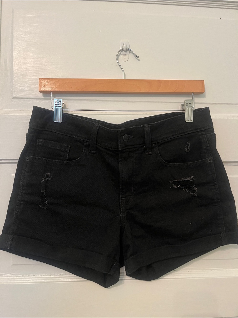 Old Navy Black Boyfriend Denim Shorts